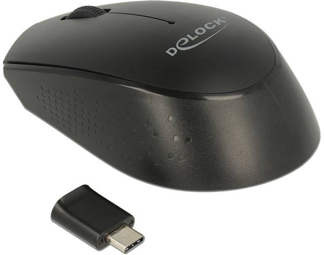 Delock 12526 Maus USB Optisch Schwarz 2 Tasten 1000 dpi