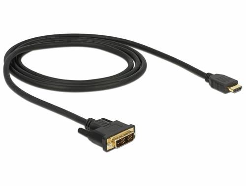 Delock DVI / HDMI Anschlusskabel DVI-D 18+1pol. Stecker, HDMI-A Stecker 1 m Schwarz 85582 dreifach