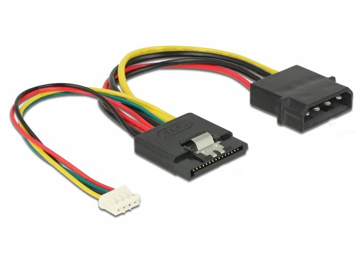 Delock Strom Anschlusskabel 15cm Mehrfarbig