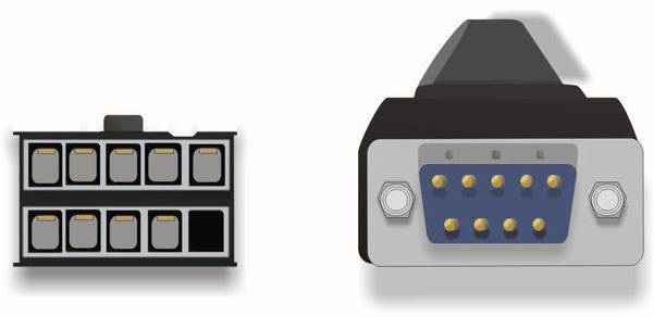 Delock Seriell Anschlusskabel [1x COM (für POS-Systemverbindung) - 1x RS232-Stecker] 0.25m Grau