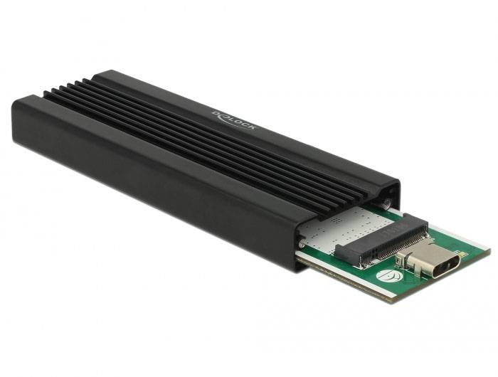 Delock 42600 M.2 SSD-Gehäuse USB-C®, M.2 10 GBit/s M.2 PCIe NVMe 2280, 2260, 2230, 2242 42600