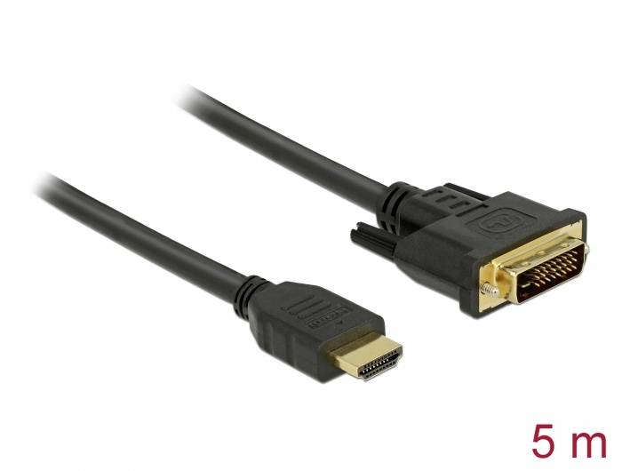 DVI-zu-HDMI-Kabel, Länge 5 Meter.