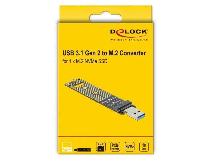 Delock 64069 Schnittstellen-Konverter [1x M2 - 1x USB 3.2 Gen 2]