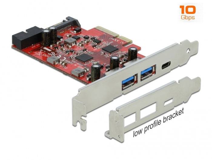 Delock 90492 PCI-Express Karte USB-A (USB 3.2 Gen 1), USB-A (USB 3.2 Gen 2) PCIe