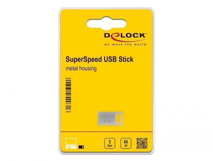 Delock 54071 USB-Stick 64GB Silber 54071 USB-A