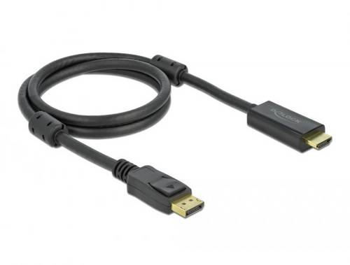 Delock DisplayPort / HDMI Anschlusskabel DisplayPort Stecker, HDMI-A Stecker 1 m Schwarz 85955 verg