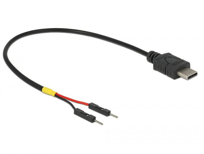 Delock Strom Anschlusskabel 20cm Schwarz
