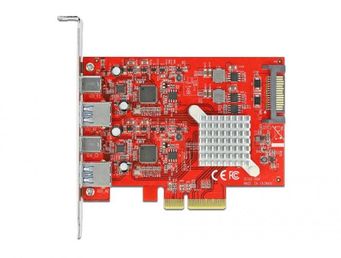 Delock 89041 PCI-Express Karte USB-A (USB 3.2 Gen 2) PCIe