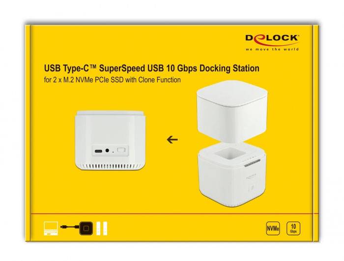 Delock 63331 USB-C®, DC-Buchse 3.5mm Festplatten-Dockingstation