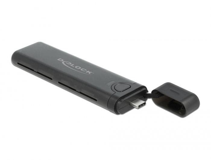 Delock 42635 Externes Gehäuse für M.2 PCIe NVMe SSD USB-C®, M.2 10 GBit/s 2260, 2230, 2242, 2280 42635