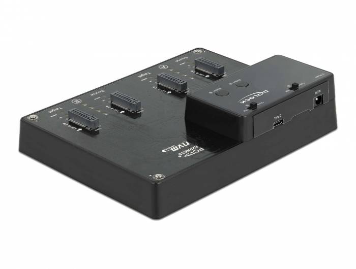 Delock 64124 USB-C®, DC-Buchse 3.5mm Festplatten-Dockingstation mit Clone-Funktion