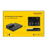 Delock 64124 USB-C®, DC-Buchse 3.5mm Festplatten-Dockingstation mit Clone-Funktion Delock 64124 USB-C®, DC-Buchse 3.5mm Festplatten-Dockingstation mit Clone-Funktion