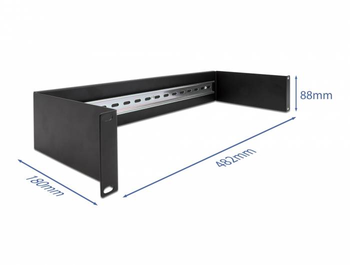 Delock 66884 19 Zoll Netzwerkschrank-Einschubsystem 2 HE Schwarz