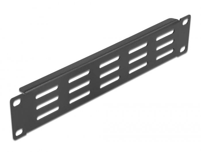 Delock 66839 10 Zoll Netzwerkschrank-Teilpaneel mit Lüftungsschlitzen Schwarz