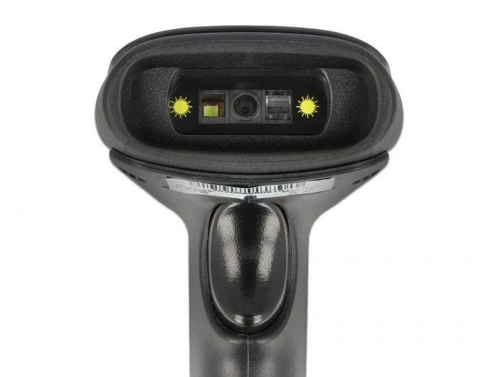 Delock 90562 2D Barcode-Scanner Bluetooth®, Kabelgebunden 2D, 1D LED Schwarz Hand-Scanner