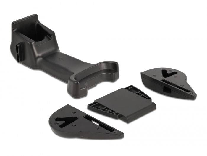 Delock 90556 2D Barcode-Scanner Bluetooth®, Kabelgebunden 1D, 2D LED Schwarz, Orange Hand-Scanner inkl. Standfuß