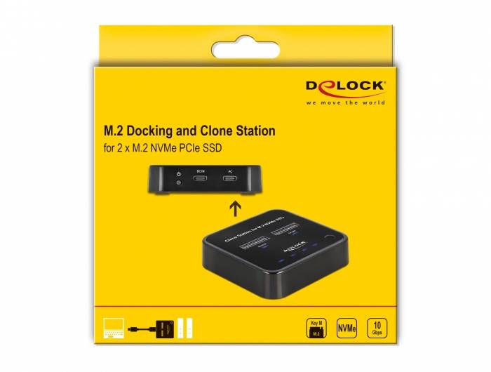 Delock 64177 USB-C® Festplatten-Dockingstation mit Clone-Funktion