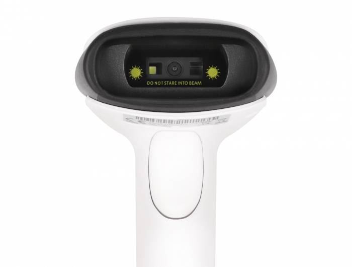 Delock 90587 2D Barcode-Scanner Bluetooth®, Kabelgebunden 2D, 1D LED Weiß Hand-Scanner