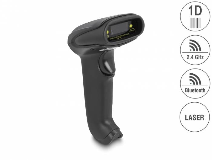 Delock 90564 1D Barcode-Scanner Bluetooth® 1D Laser Schwarz Hand-Scanner