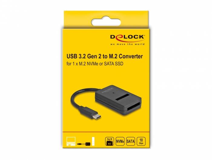 Delock 64198 Schnittstellen-Konverter [1x M2, SATA - 1x USB-C®]