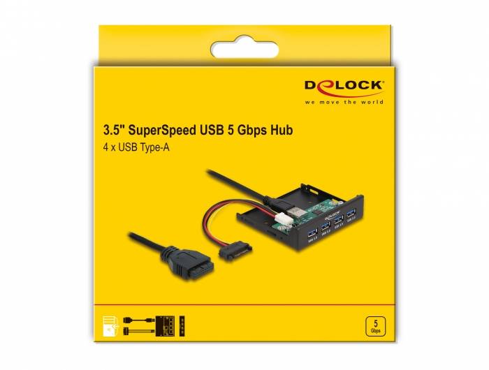 Delock 64166 USB 3.2 Gen 1 Controllerkarte USB-A (USB 3.2 Gen 1)