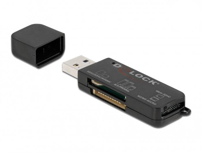Delock 91757 Externer Speicherkartenleser USB-A Schwarz