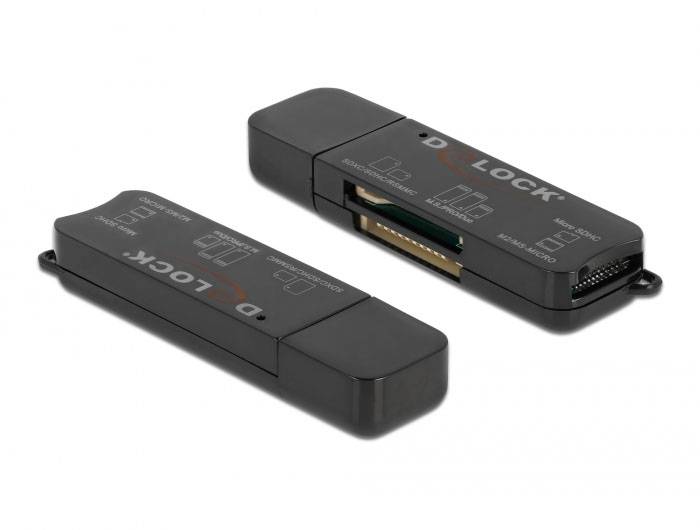 Delock 91757 Externer Speicherkartenleser USB-A Schwarz