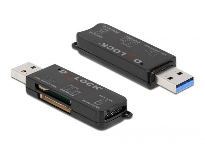 Delock 91757 Externer Speicherkartenleser USB-A Schwarz