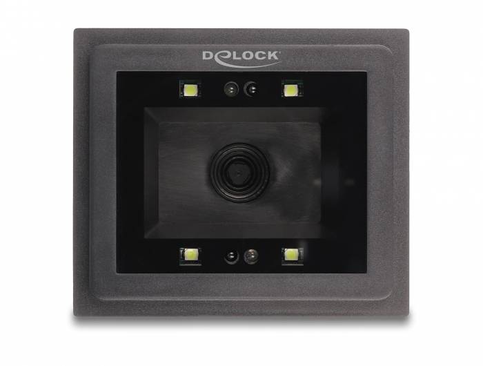 Delock 90600 2D Barcode-Scanner Kabelgebunden 2D, 1D LED Schwarz Einbau-Scanner