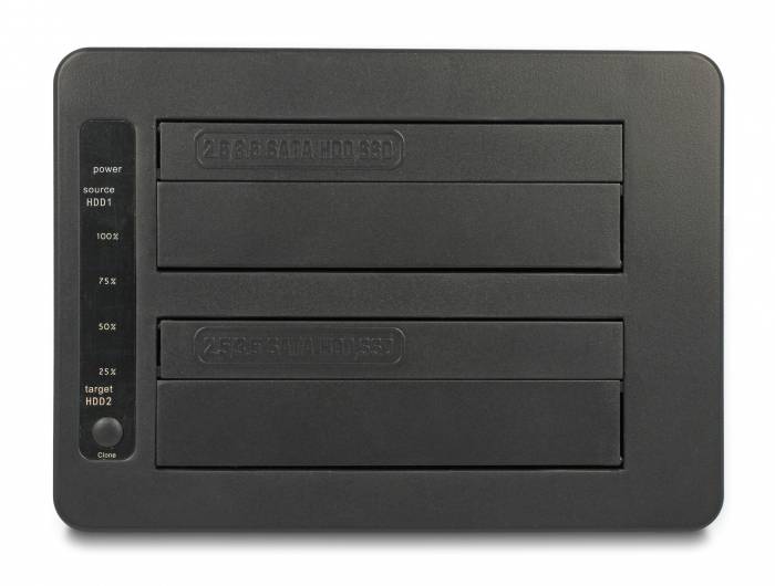 Delock 64183 SATA 6 Gb/s, SD, DC-Buchse 3.5 mm, USB-B, USB-A Festplatten-Dockingstation mit Kartenleser