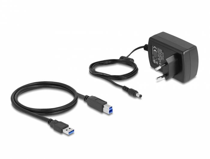 Delock 64183 SATA 6 Gb/s, SD, DC-Buchse 3.5 mm, USB-B, USB-A Festplatten-Dockingstation mit Kartenleser