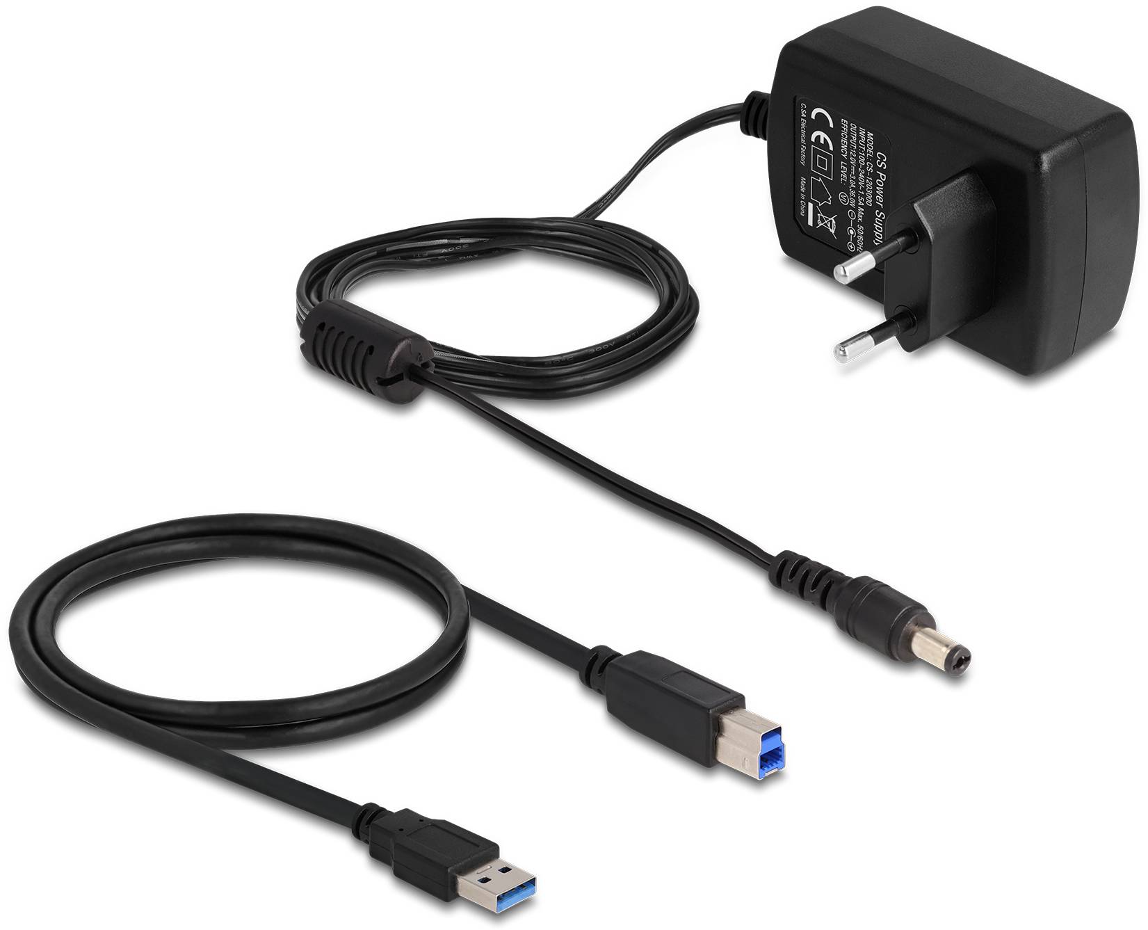 Delock 64187 USB-B, SATA 6 Gb/s, DC-Buchse 3.5mm Festplatten-Dockingstation mit Clone-Funktion, mit Erase-Funktion