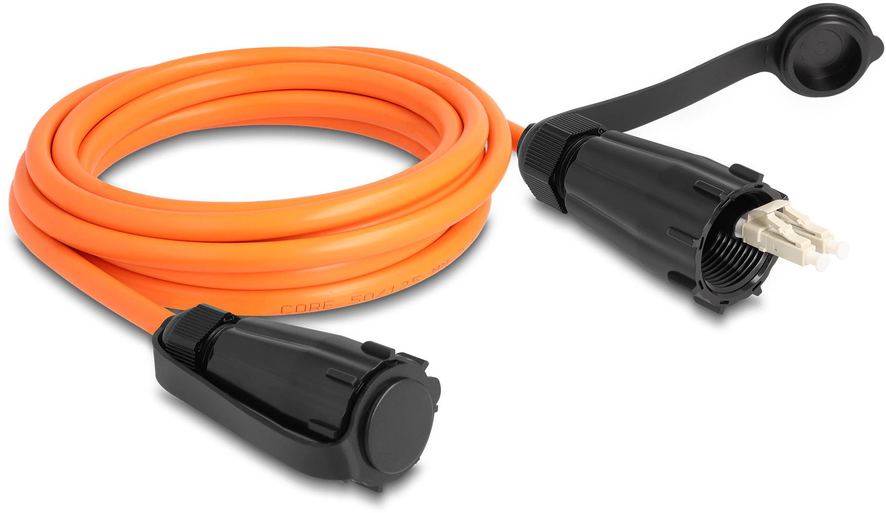 Delock 87888 Glasfaser LWL Anschlusskabel 3m Orange [1x LC-Stecker - 1x LC-Stecker] 50/125 µ Multimode OM2