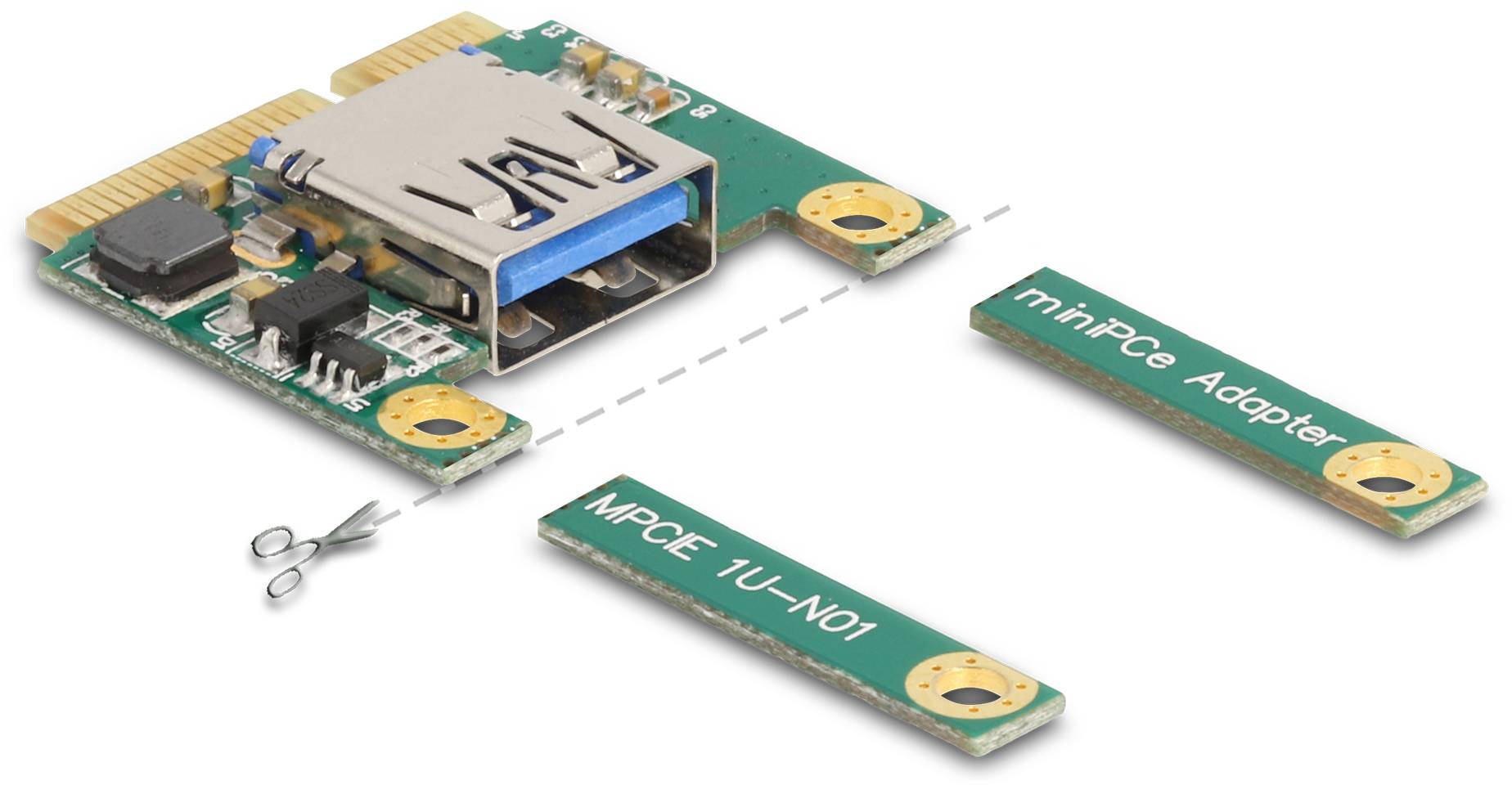 Delock 80039 PCI-Express Karte USB-A (USB 2.0) Mini-PCI-Express