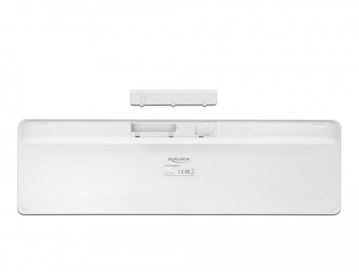 Delock 12014 Kabellos Tastatur Deutsch, QWERTZ Weiß USB-Anschluss