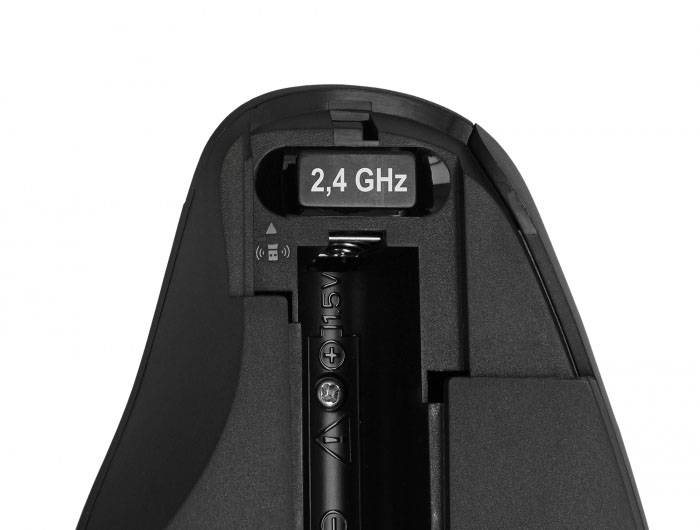 Delock 12598 Ergonomische Maus USB 4 Tasten 1600 dpi USB-Anschluss