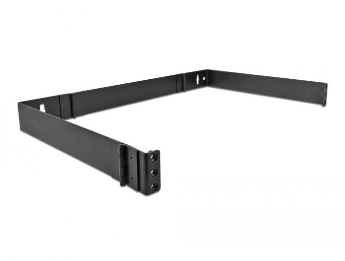 Delock 43318 19 Zoll Wandhalterung 1 HE Geeignet für Schranktiefe: 300mm Schwarz