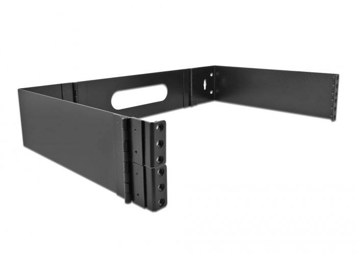 Delock 43376 19 Zoll Wandhalterung 2 HE Geeignet für Schranktiefe: 300mm Schwarz