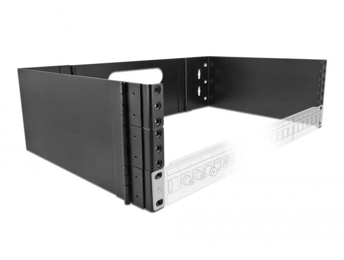 Delock 43377 19 Zoll Wandhalterung 3 HE Schwarz