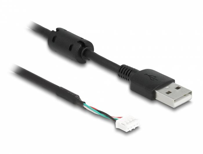 'USB-Kabel mit Stecker und offenliegenden Drähten'.