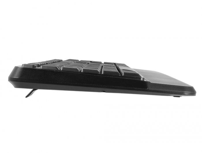 Delock 12674 Bluetooth® Tastatur, Maus-Set Maustasten, mit numerischer Tastatur Deutsch, QWERTZ Schwarz