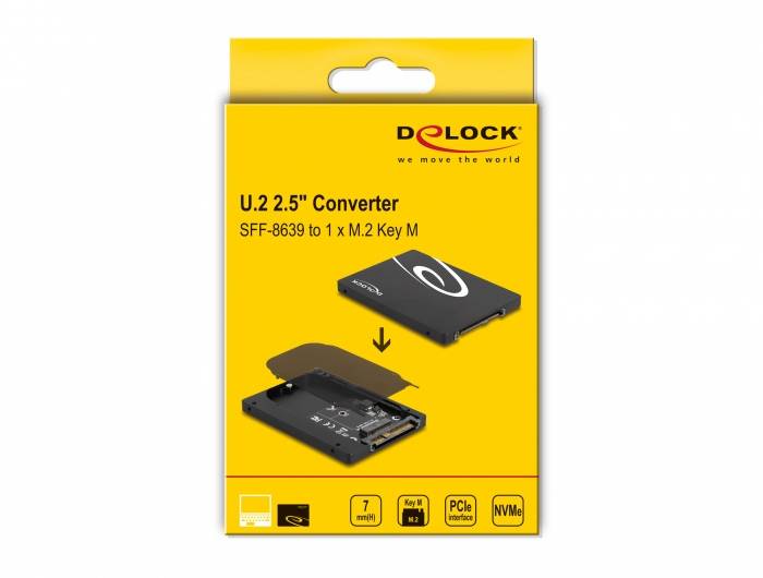 Delock 63379 Schnittstellen-Konverter [1x U.2 - 1x M2]