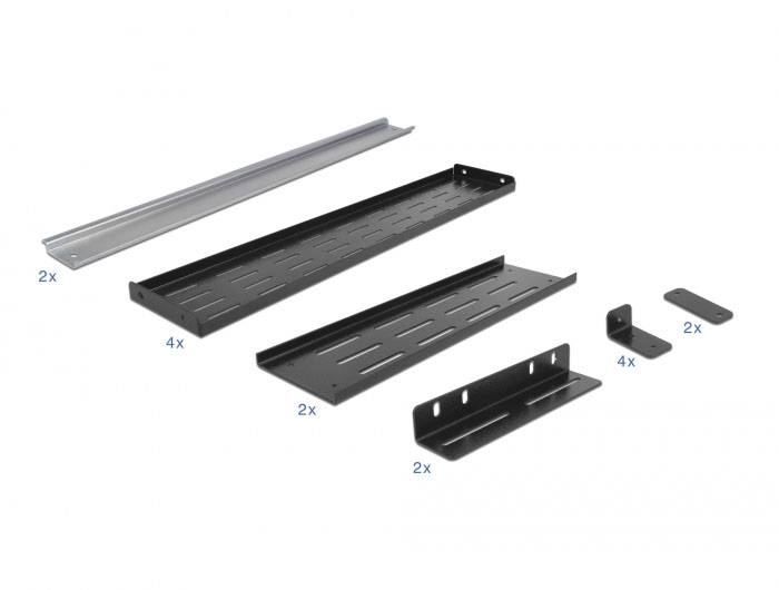 Delock 42632 19 Zoll Netzwerkschrank-Einschubsystem 4 HE Schwarz