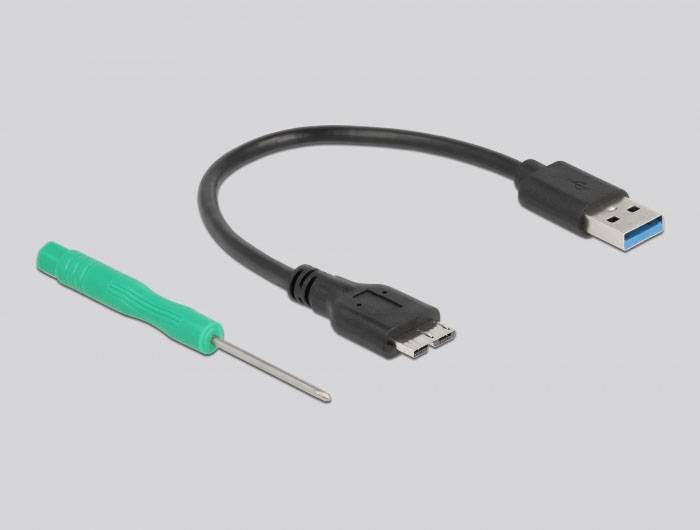 Delock 42007 M.2 SSD-Gehäuse USB-B, M.2 6 GBit/s SATA 2260, 2280, 2230, 2242 42007