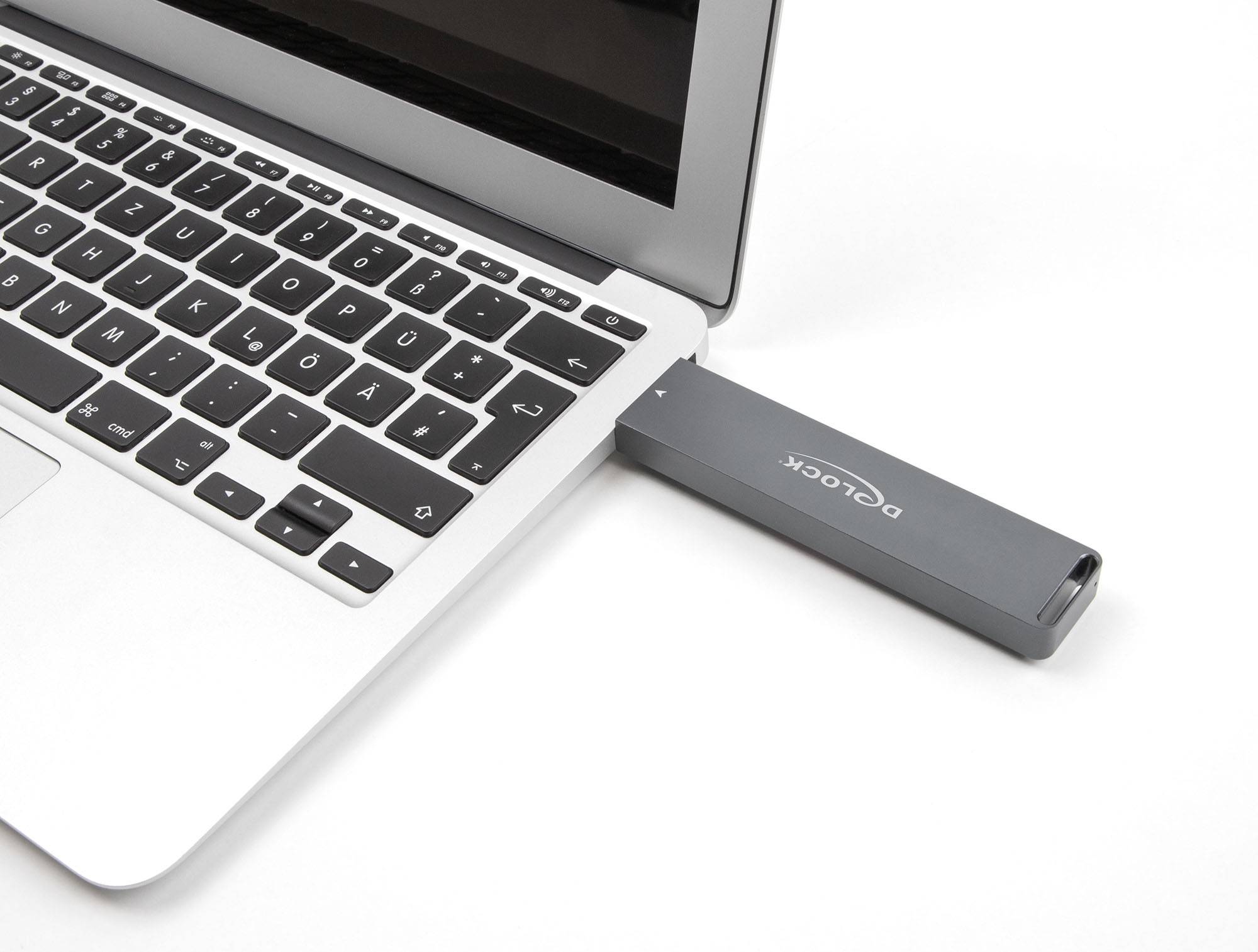 Delock 42021 Externes Gehäuse für M.2 PCIe NVMe SSD USB-A, M.2 10 GBit/s M.2 PCIe NVMe 2280, 2260, 2242, 2230 42021