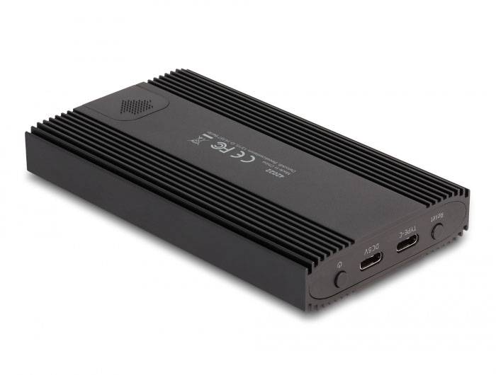 Delock 42022 Externes Gehäuse für M.2 PCIe NVMe SSD USB-C®, M.2 20 GBit/s M.2 PCIe NVMe 2260, 2280, 2242, 2230 42022