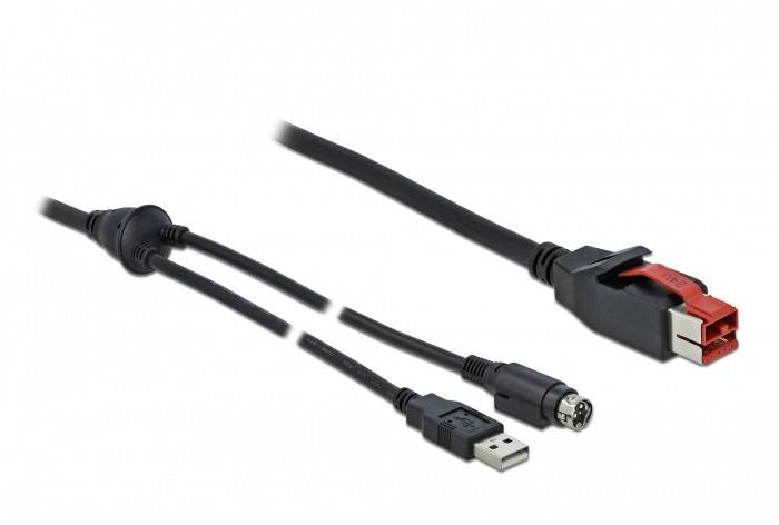 DJ-Adapterkabel mit verschiedenen Anschlüssen: USB, Cinch und XLR, zum Verbinden von Audiogeräten.