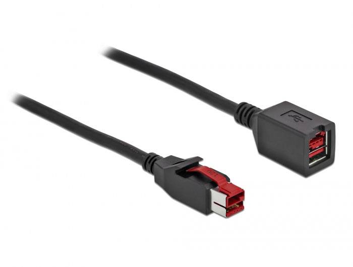 SATA-Express-Kabel mit zwei Anschlüssen, einem roten und einem schwarzen, auf weißem Hintergrund.