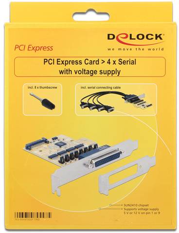 Delock 89447 PCI-Express Karte Seriell (25pol.) PCIe