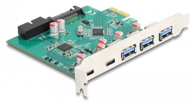 Delock 90109 PCI-Express Karte SATA, USB-A (USB 3.2 Gen 1), USB-C® PCIe